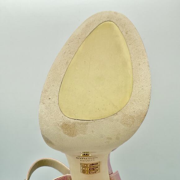 Stuart Weitzman Womens Ryder 95 Platform Heel Sandal US 9.5 Pink Leather EUC - Picture 14 of 14